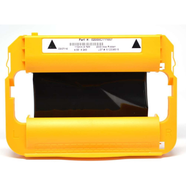 (6) Ribbon transfer.térmica ZEBRA 2000 wax 110mm x 74m. (cera) para ZD420 cartridge printer