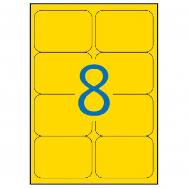 Etiq.APLI 99,1x67,7 amarillo fluorescente 20A4 160u.