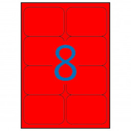 Etiq.APLI 99,1x67,7 rojo fluorescente 20A4 160u.