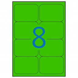 Etiq.APLI 99,1x67,7 verde fluorescente 20A4 160u.