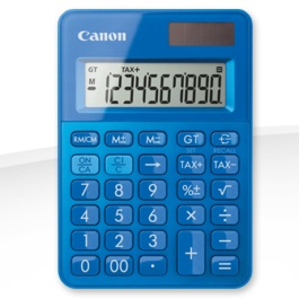 Calculadora CANON LS-100K-MBL HWB azul mini-sobremesa, 10-dig, dual-power, 118x83x22