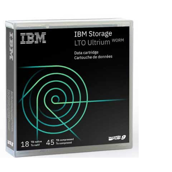 DC IBM Ultrium LTO-9 (BaFe) WORM 18TB/45TB (una grabación)