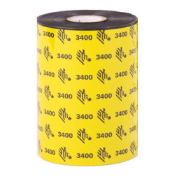 (6) Ribbon transfer.térmica ZEBRA 3400: wax/resin 156mm x450m. (cera/resina) Industrial printers 25m