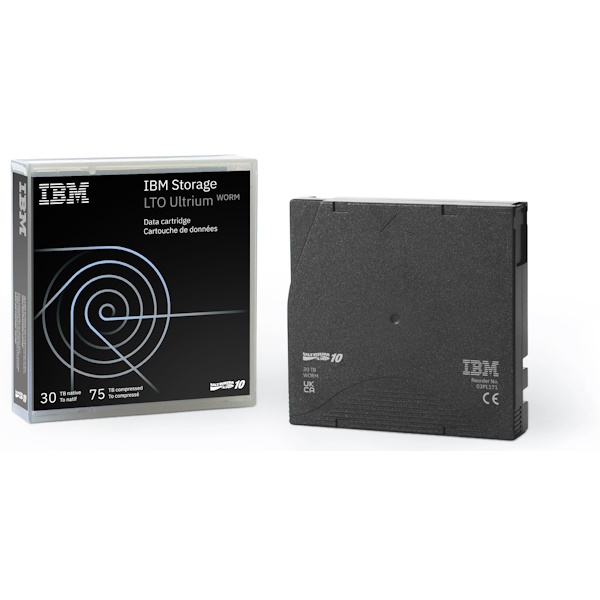 DC IBM Ultrium LTO-10 (SrFe) WORM 30TB/75TB (una grabación)