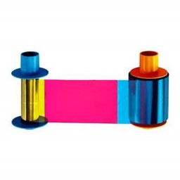 Cinta HID FARGO DTC4500 DTC4500e full color ribbon (YMCKK) 500p. + rodillo limpieza (2 caras)