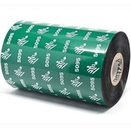 (12) Ribbon transfer.térmica ZEBRA 5095 resin 110mm x 74m. (resina) Desktop core 12.7mm