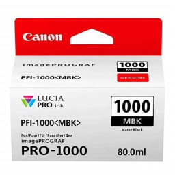 C.t. CANON PFI-1000MBK negro mate 80ml PRO-1000 IPF6300 IPF6350 IPF6400 IPF6450