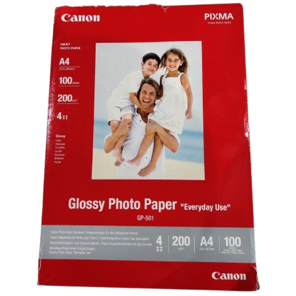 Papel CANON GP-501 100h.A4 Glossy Photo Paper Everyday Use 200gr **dañada**