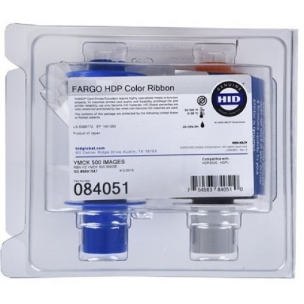 Cinta HID FARGO HDP5000 color ribbon (YMCK) 500p. single or dual-sided printers