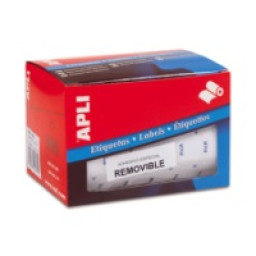 Rollo etiq.manual APLI 16x22 blanco 