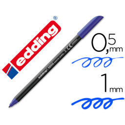 Rotulador EDDING 1200 punta fibra azul  n.3 punta redonda 0,5mm trazo 1mm