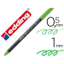 Rotulador EDDING 1200 punta fibra verde claro n.11 punta redonda 0,5mm trazo 1mm