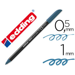 Rotulador EDDING 1200 punta fibra azul acero  n.17 punta redonda 0,5mm trazo 1mm