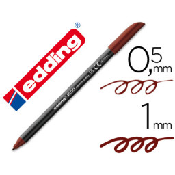Rotulador EDDING 1200 punta fibra marron oscuro n.18 punta redonda 0,5mm trazo 1mm