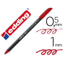 Rotulador EDDING 1200 punta fibra rojo inglés n.28 punta redonda 0,5mm trazo 1mm