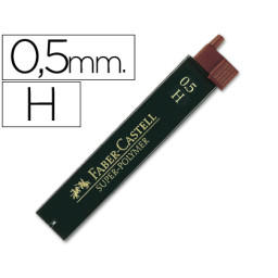 (12) Minas FABER-CASTELL 9065 H grafito (tubo) 0,5mm (9065 H / 120511)