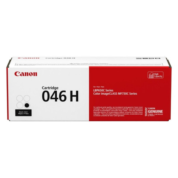 Toner CANON 046H BK: negro LBP650 MFC730 LBP653 LBP654 MF732 MF734 MF735 6.300p. (1254C004)