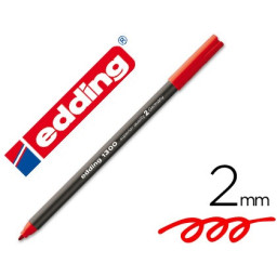 Rotulador EDDING 1300 punta fibra rojo punta redonda 2mm trazo 2mm
