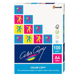 Papel MONDI COLOR COPY 500A4 100g 21,0x29,7 tacto extra suave recubrimiento satinado