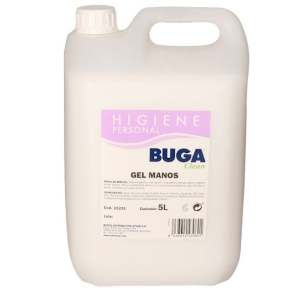 Jabón líquido de manos BUGA Clean garrafa 5 litros GEL MANOS 