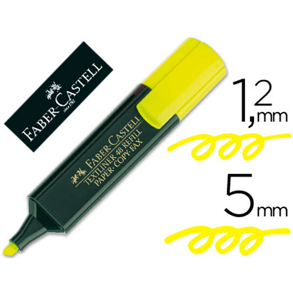 Marcador FABER CASTELL TexLiner 48 amarillo fluorescente