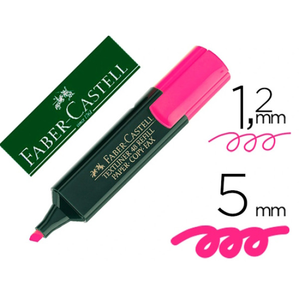 Marcador FABER CASTELL TexLiner 48 rosa fluorescente