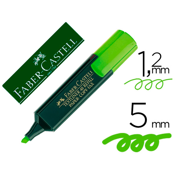 Marcador FABER CASTELL TexLiner 48 verde fluorescente