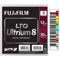DC FUJIFILM Ultrium LTO-8 (BaFe) etiquetado 12TB/30TB secuencia a medida