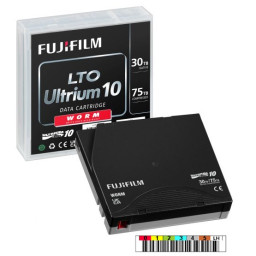 DC FUJIFILM Ultrium LTO-10 30TB/75TB WORM etiq (SrFe+BaFe) (una sola grabación) con etiqueta