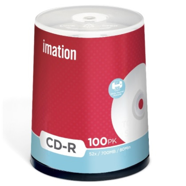 (T100) CD-R IMATION 700MB/80min Printer thermal tarrina-100 **solo impresoras térmicas**