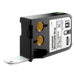 Cinta DYMO XTL negro sobre blanco vinilo ancho21mm para cables 21x39mm (Wire/cable wrap)
