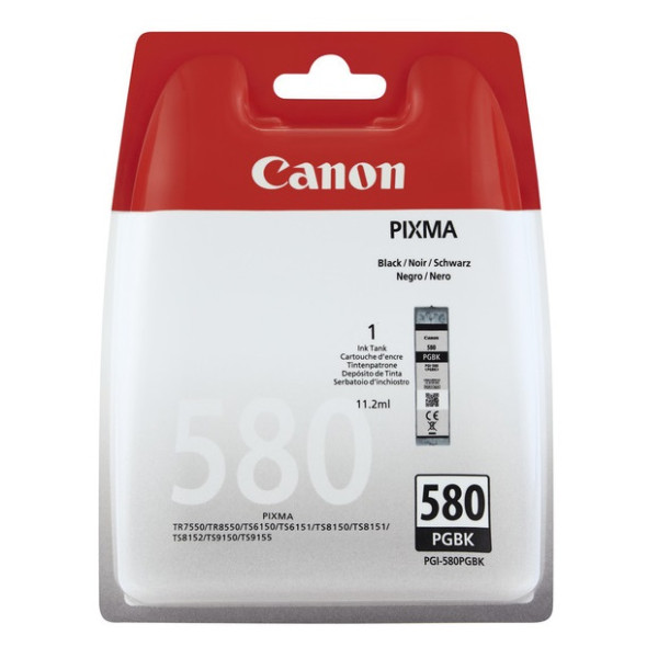 C.t. CANON PG580 PGBK Pigment Black * 11,2ml (PGI580) *BLISTER ALARMA*