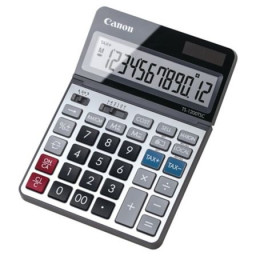 Calculadora CANON TS-1200TSC DBL sobremesa, 12-dig, dual-power, metal/negra