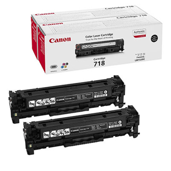 (2) Toner CANON 718B: LBP7680 LBP7200 MF8300 negro MF724 MF728 MF729 LBP7660 LBP7210 (2662B017)