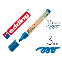 Rotulador EDDING 28 EcoLine punta redonda 1,5-3mm pizarra blanca (164499) azul