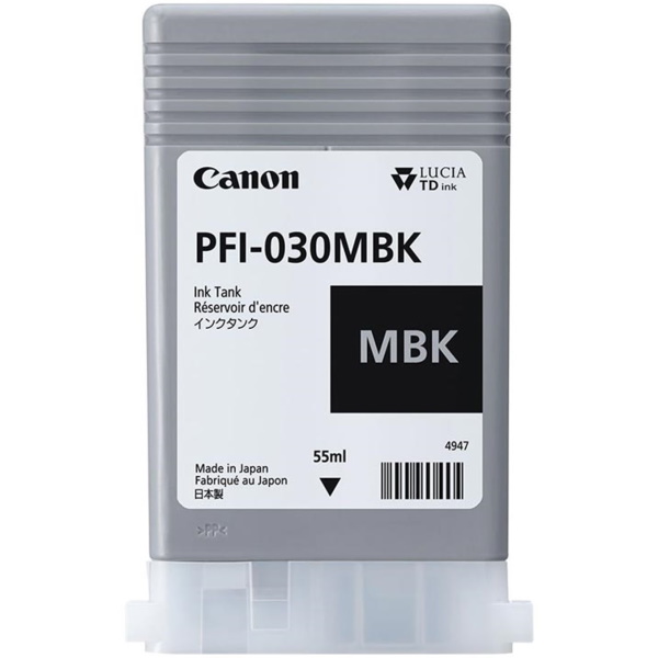 C.t. CANON PFI-030MBK negro mate 55ml  IPF TA20 TA30 TM240 TM340