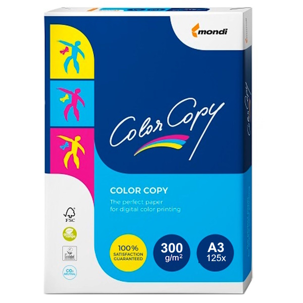Papel MONDI COLOR COPY 125A3 300g 42,0x29,7 tacto extra suave recubrimiento satinado