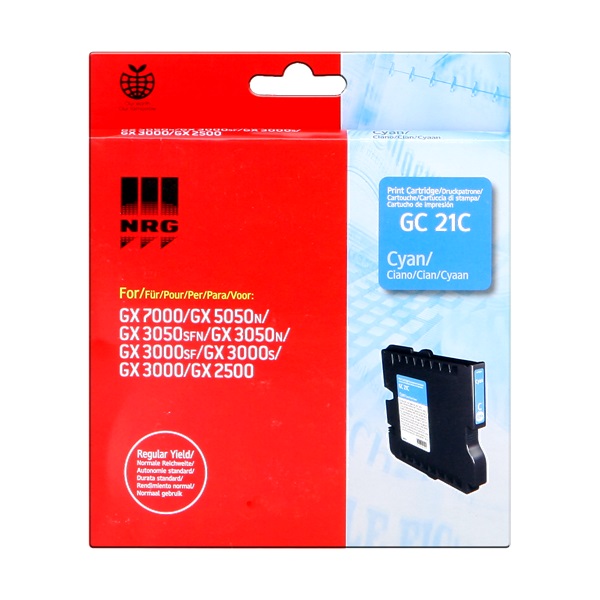 C. Gel RICOH GC-21C  GX3000 GX2500 GX3050 cian GX5050 GX7000 1.000p.