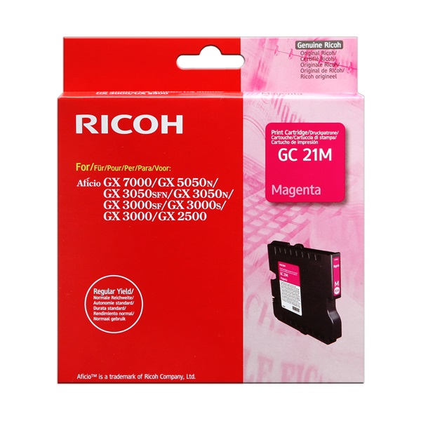C. Gel RICOH GC-21M  GX3000 GX2500 GX3050 magenta GX5050 GX7000 1.000p.