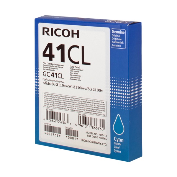 C. Gel RICOH GC-41CL  SG2100N SG3100 SG3110  cian SGK3100 SG7100  600p.