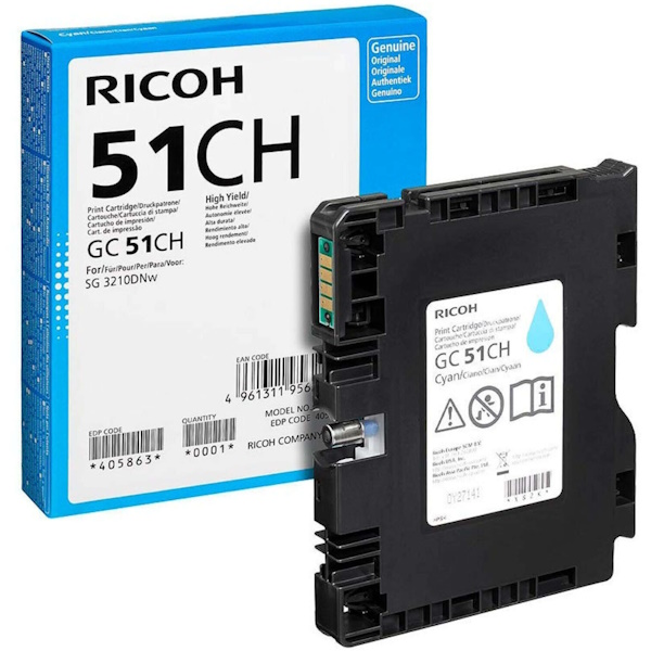 C. Gel RICOH GC-51CH SG3210 Cyan 7.500p. C. Gel RICOH GC-51CH SG3210 Cyan 7.500p.