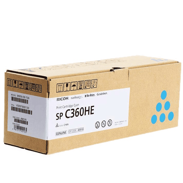 Toner RICOH SP C360HE Cyan 5.000p.
