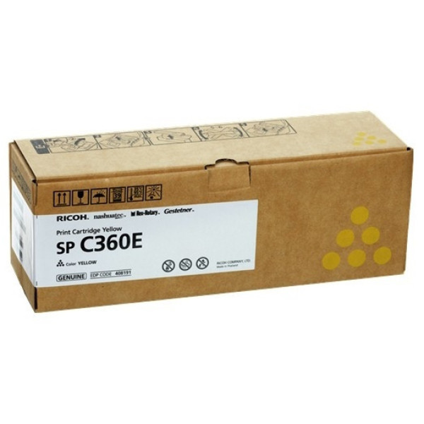 Toner RICOH SP C360E Yellow 1.500p. Toner RICOH SP C360E Yellow 1.500p.
