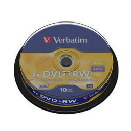 (T10) Spindle DVD+RW VERBATIM Advanced SERL 4x 4,7GB,  4xm.