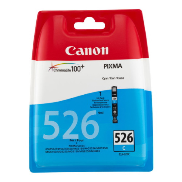 C.t. CANON CLI526C: MG5150 MG5250 IP4850 cian * IP4950 MG6150 MG6250 *BLISTER+ALARMA*