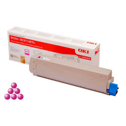 Toner OKI MC853 MC873 MC883 magenta 7.300p.