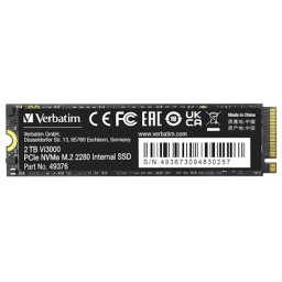 SSD interno VERBATIM Vi3000 PCIe NVMe M.2 2TB Lect.3100MB/s, Escr.2200MB/s