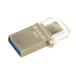 VERBATIM Store'n'Go OTG Micro Drive USB 3.0 16GB USB-A a MicroUSB, Lect.100Mb/s, Escr.40Mb/s  *