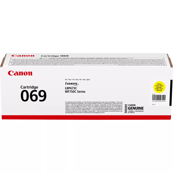 Toner CANON 069Y: LBP673 MF752 MF753 yellow 1.900p.