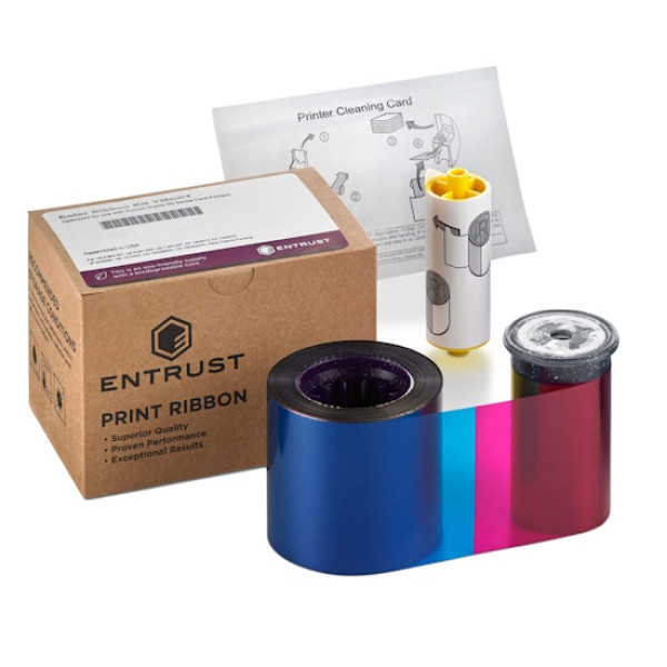 Ribbon ENTRUST Sigma DS1 DS2 color YMCKT-KT Full panel 350imp.